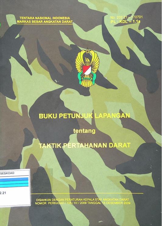 BUKU PETUNJUK LAPANGAN TAKTIK PERTAHANAN DARAT